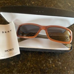 DKNY square brown sunglasses